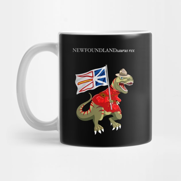 Clanosaurus Rex NEWFOUNDLANDsaurus rex Newfoundland Labrador Canada RCMP Flag by BullShirtCo